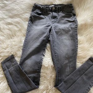 Womens size 24 black washed skinny jeans with stretch